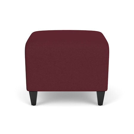 Lesro Siena Lounge Reception 1 Seat Bench, Black, OH Wine Upholstery SN1001